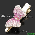 nice hair wear ,delicate alloy jewelry pink rhinestone barrette shining color HF80747